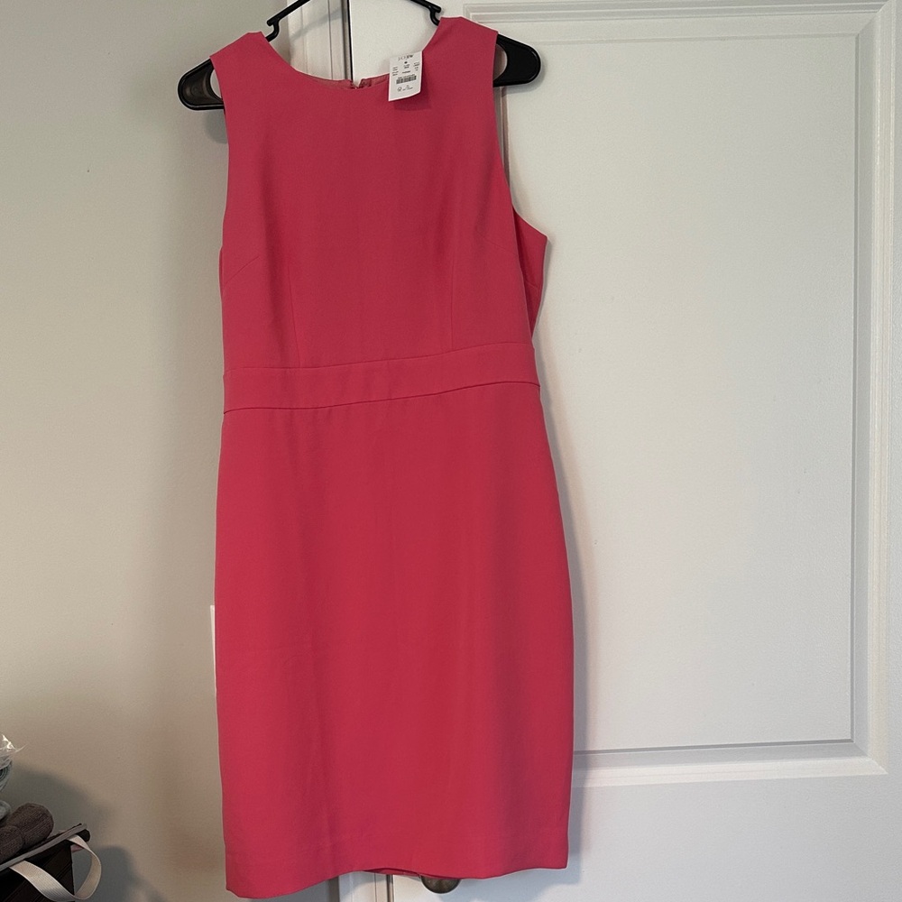 J. Crew Vibrant Pink Midi Dress